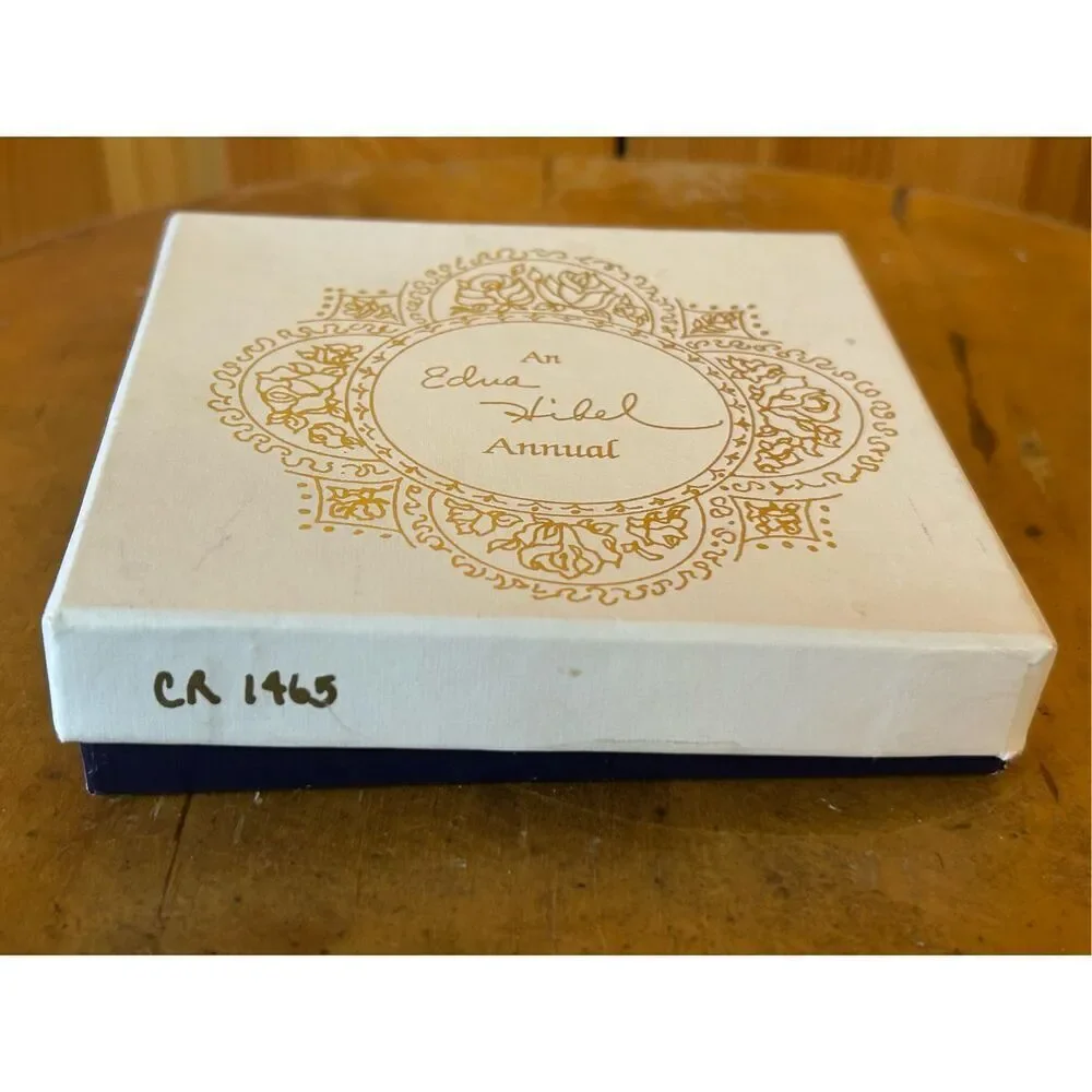 Edna Hibel 1992 Christmas Rose 4” Porcelain Ornament 2nd In Series COA #1465 Box